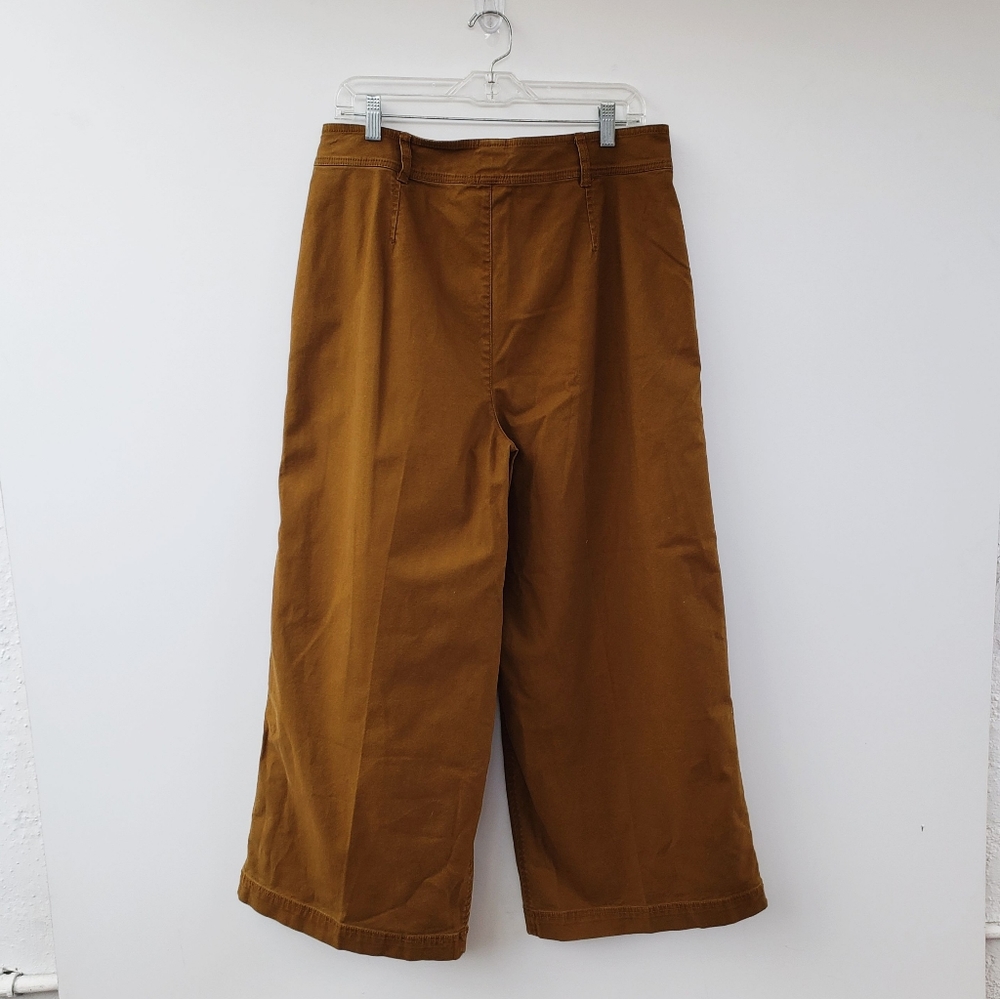 Madewell Pleated High Waist Wide Leg CropPant 12 - Picture 7 of 14